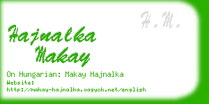 hajnalka makay business card